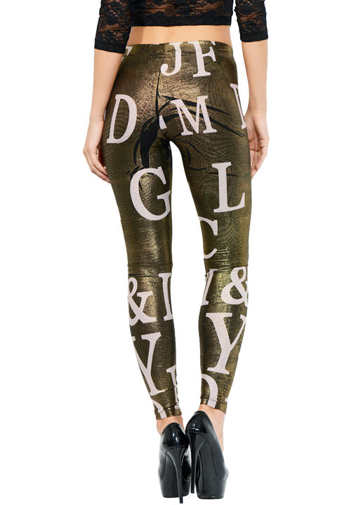 Фото товара 6198, золотистые легинсы