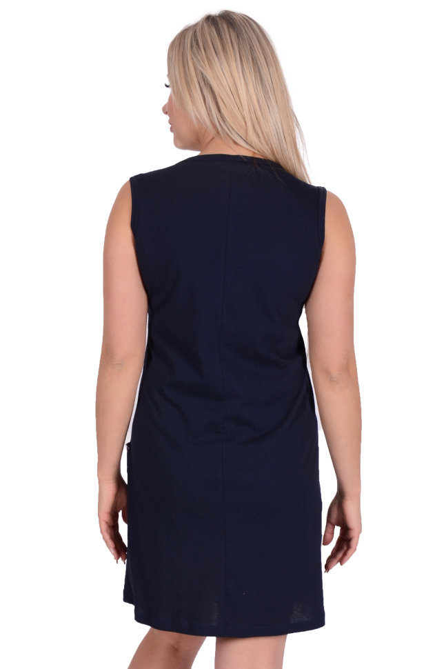 Фото товара 18247, темно-синяя туника в полоску